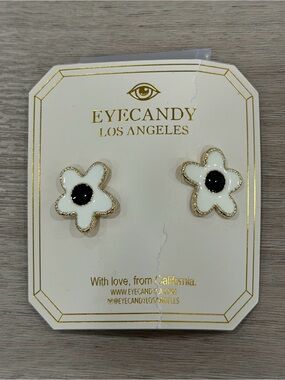 Eye Candy LA Rosetta Stud Flower Earrings NWT